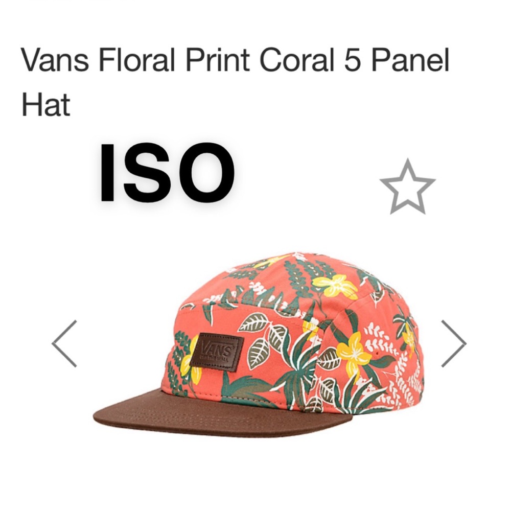 ISO Vans floral 5 panel hat